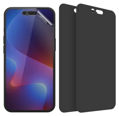 Produktbild von kwmobile 3x Sichtschutz Schutzfolie für Apple iPhone 16 Folie - Displayschutz Privacy Screen Protector - Sichtschutzfolie Handyfolie Displayfolie -