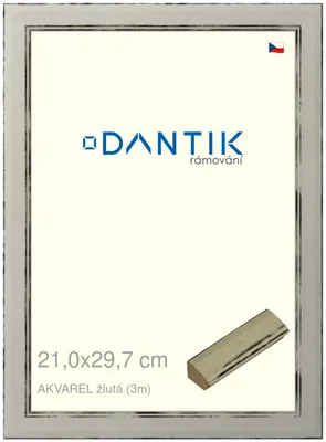 Zdjęcie produktu dla Ramka DANTIK 21x29,7 | Aquarelle żółta (szkło przezroczyste)