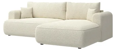 Produktbild von Selsey Ovo - Ecksofa in L-Form mit Schlaffunktion, hellbeige, rechtsseitig