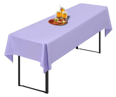 Produktbild von Biertisch Tischdecke Lavendel 250x100cm Polyester Blickdicht Waschbar Universal für 50/70cm Biertische
