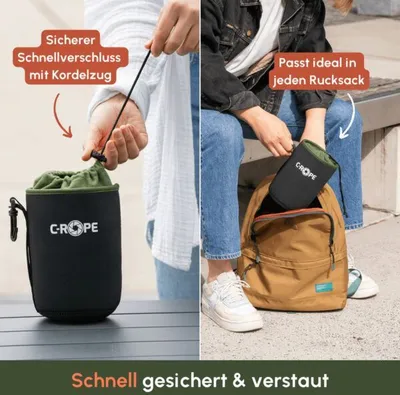 Produktbild von C-ROPE Objektivbeutel V2 Schwarz Variation S 10x9cm retail (CRP-LNB-S-BLK-2)
