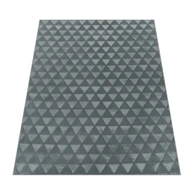 Image de Tapis salon à poils courts antidérapant design scandinave bohème uni géométrique dimensions 60 x 100 cm