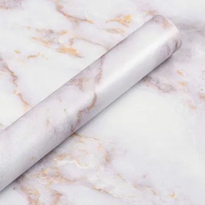 Produktbild von Unyqoos® Gold selbstklebende Marmorfolie für Küche und Möbel 60 cm x 5 m