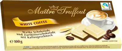 Produktbild von MaitreTruffout Weißer Schokoladenkaffee 100 g