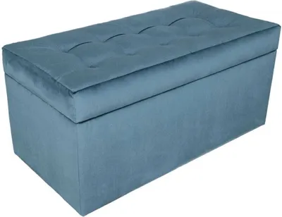 Obrázok produktu pre MG Design, modrý taburet s úložným priestorom, 45x90 cm - objem úložného priestoru 100 litrov, nosnosť do 300 kg, okamžite pripravený na použitie, ľahko udržiavateľný, vhodný do obývačky a predsiene