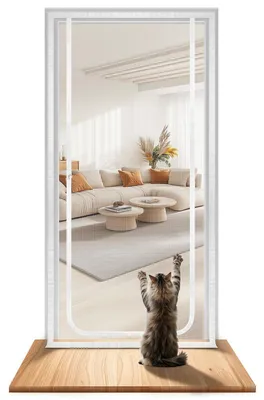 Productafbeelding van Hordeur voor katten, 83 cm x 205 cm, krasbestendig en waterdicht
