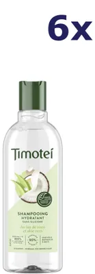 Produktbild von 6x Timotei Shampoo – 300 ml – Kokosmilch & Aloe Vera