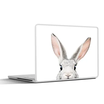 Produktbild von MuchoWow® Laptop Aufkleber Sticker Cover Kaninchen - Tiere - Natur - Weiß 36.5x27.5 cm - Laptop-Sticker