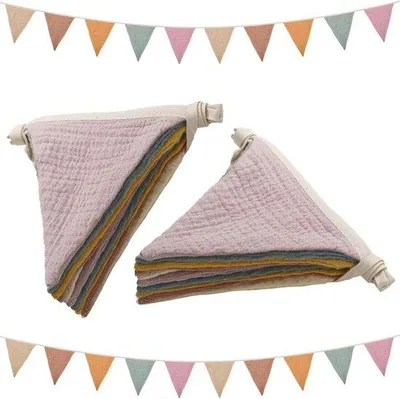 Produktbild von Kinderkamerdeko - farbenfroher, doppelseitiger Bannerhalter - weicher Stoffschlauch für Zuhause