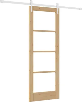 Immagine prodotto di vidaXL Porta scorrevole marrone 73,5 x 198,5 cm legno e metallo