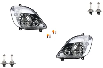 Produktbild von Scheinwerfer Set Hauptscheinwerfer passend für Mercedes Sprinter 906 zu Leu. L R 9068200161 A9068200161 9068200261 A9068200261 Johns