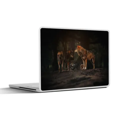 Produktbild von MuchoWow® Laptop Aufkleber Sticker Cover Wolf - Tiere - Wald 30x22 cm - Laptop-Sticker