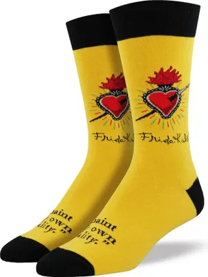 Produktbild von Socksmith- Frida Heart - Herren Socken  - I paint my own reality! Gelb Gr. 43-46 - no boring Socks!