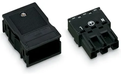 Produktbild von WAGO 770-113 Stecker,mit Zugentlastungsgehäuse, 3-polig,schwarz
