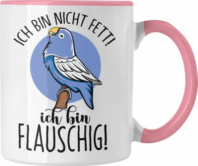 Produktbild von Trendation - Lustige Papagei-Tasse Geschenk für Papagei-Besitzer (Rosa)