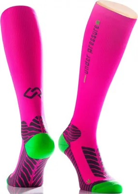 Produktbild von Under Pressure Runattack Sport Kompressionssocken 39-42 (Wade: 30-41cm) Pink