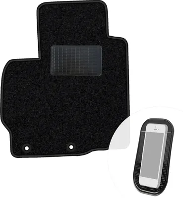 Image de moto-MOLTICO Tapis de sol conducteur Auto Velours côté conducteur Tapis de sol conducteur noir 1 pièce adapté à Mitsubishi ASX 2010-2022