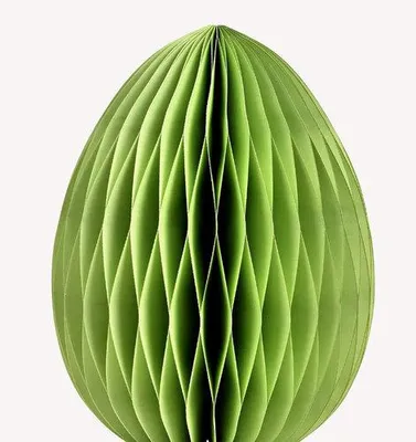 Produktbild von Honeycomb Osterei aus Papier/Pappe Höhe 30 cm Grün