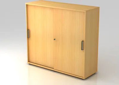 Produktbild von Schiebetürschrank 1753S SG, 3 OH 120 x 40 x 110 cm (BxTxH)