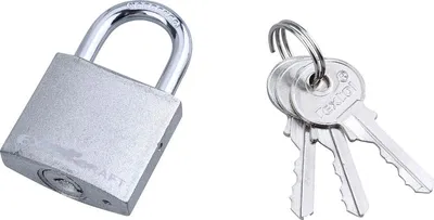Produktbild von Zámek visací litinový barevný, 32mm, 3 klíče