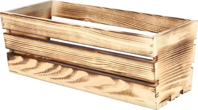 Produktbild von KOTARBAU® Blumenkasten Kräuterkasten aus Holz Langer Balkon-Blumenkasten Angebrannt 40x18x15 cm