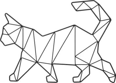 Immagine prodotto di KOTARBAU® Decorazione murale in metallo Decorazione murale geometrica Immagine di gatto in metallo
