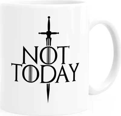 Produktbild von Kaffee-Tasse mit Spruch Not Today Bürotasse lustige Sprüche Serie Zitat Kaffeebecher MoonWorks® weiß Keramik-Tasse