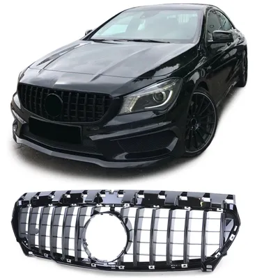 Sport Kühlergrill Schwarz Glanz passt für Mercedes CLA C117 Vorfacelift 2013-16 – Produktansicht