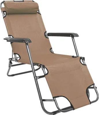 Image de Chaise longue pliable 155 x 60 cm - Chaise longue de camping et de plage légère, pour l'intérieur et l'extérieur