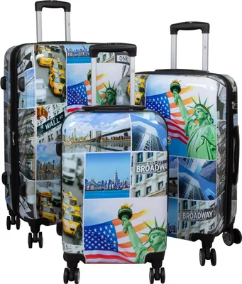 Produktbild von Kofferset Trolleyset 3 teilig Liberty Polycarbonat Hartschale Motivkoffer
