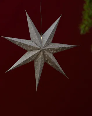 Produktbild von Star Papierstern Decorus, 7 zackig, Silber