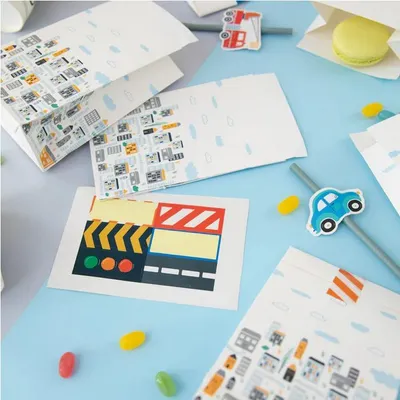 Immagine prodotto di Sacchetti di carta per Candy Cars, 6 pezzi.