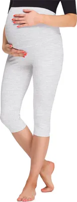 Produktbild von Be Mammy Damen 3/4 Umstandsleggings BE20-258 (Melange, L)