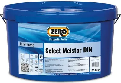 Produktbild von Zero Select Meister DIN Innenfarbe, weiß, stumpfmatt, 12,5l