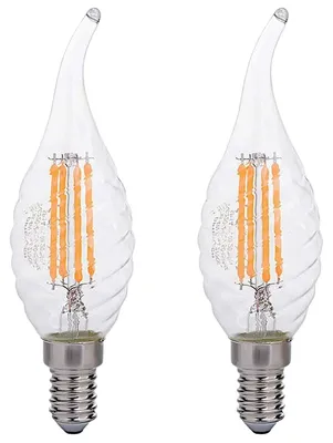 Productafbeelding van Optonica LED Kaarslamp C35 E14 Helder - 4W 400lm 2500K - Extra Warmwit - Vervangt 35W - 2 stuks