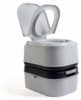 Produktbild von Briebe WC1195G Tragbare Campingtoilette 24L Chemietoilette, Klo für Camper, Camping, Caravan WC Grau