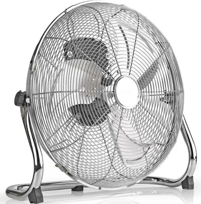 Produktbild von Nedis FNFL10CCR40, Haushalts-Lamellenlüfter, Metallisch, Flur, 40 cm, 1,5 m, AC