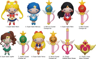 Zdjęcie produktu dla Przywieszki do torebek Sailor Moon 3D PVC z serii 7 (24 szt.)