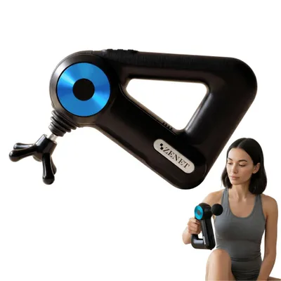 Produktbild von ZENET ZET-705 Massagepistole 30 W | 12 Aufsätze, mehrere Intensitätsstufen | Massagegerät für Rücken, Nacken, Beine & Muskeln