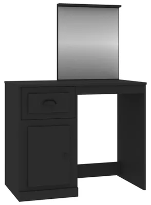 Obrázek produktu pro vidaXL Toaletní stolek se zrcadlem černý 90x50x132,5 cm výrobek ze dřeva