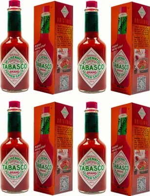 Produktbild von Tabasco Pepper Sauce Soße 4 Glasflaschen 350ml original