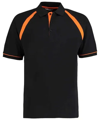 Produktbild von Kustom Kit - "Oak Hill" Poloshirt für Herren LT4015 (XL) (Schwarz/Orange)