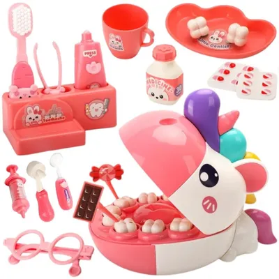 Productafbeelding van Woopie kleine tandartsset Eenhoornhoofdaccessoires