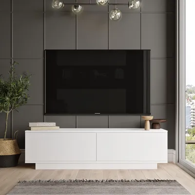 Immagine prodotto di Skye Decor, Fn1-W, mobile TV, bianco, truciolato melaminico, 140 x 38,2 x 35,5 cm