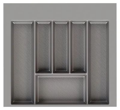 Produktbild von Sossai Besteckeinsatz Divio Grip 55 x 49 cm, 6 Fächer, Farbe: Anthrazit