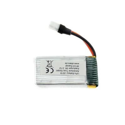 A close-up shot of a LiPo battery with a connector and wires.