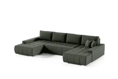 Produktbild von Wohnlandschaft Sofa mit Schlaffunktion VOGAR Stoff Aulla Tannengrün