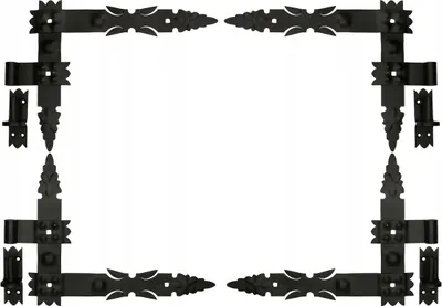Produktbild von Winkelzarge 400X320mm FEINZ Robuste Konstruktion 8-Teiliges Set Schwarz