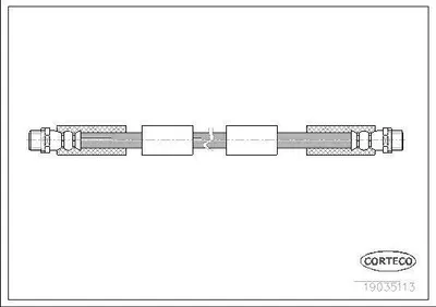 Produktbild von CORTECO 19035113 Bremsschlauch Vorne für VW PASSAT Variant (3B6) PASSAT (3B3)