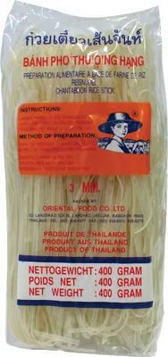 Produktbild von [ 400g ] FARMER Reisnudeln, 3mm Banh Pho / Bandnudeln / Rice Noodle